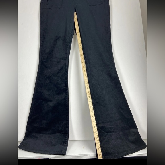 Bebe Black Velvet Cordoroy Bellbottom Bootcut Jeans Pants NEW Sz30x34 (sku44) - Picture 4 of 16